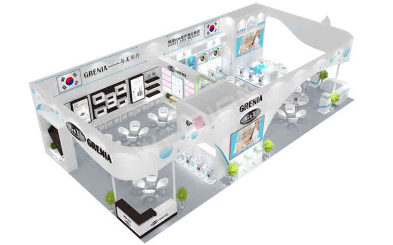 特裝展臺韓國EOS美博會廣州廣交會展臺設計搭建